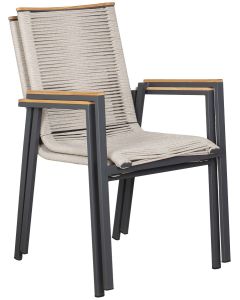 Montana Diningstapelsessel Rope ivory/anthracite